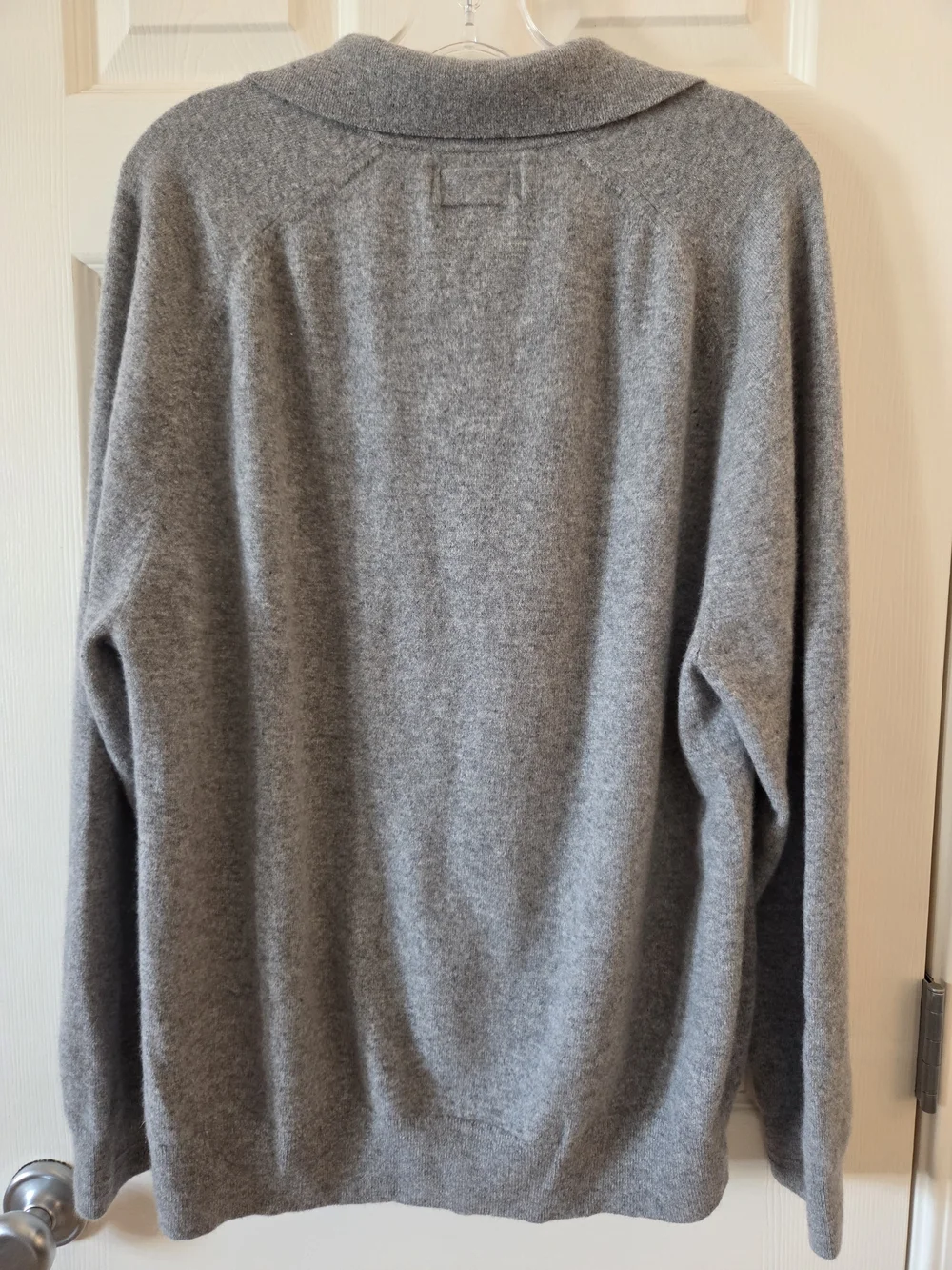 Banana Republic Gray Viaggio Cashmere Polo Sweater